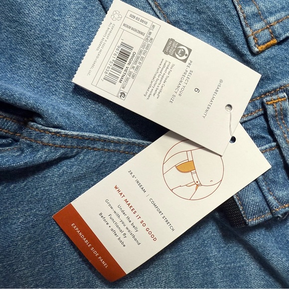 ISABEL MATERNITY JEANS WOMENS SIZE 6 UNDER BELLY STRETCH STRAIGHT LEG 90S Y2K - Picture 4 of 15